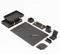 MOOG Classic Leather Desk Organizer Set – 12 Pieces