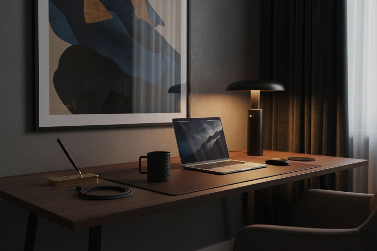 Dark Moody Home Office